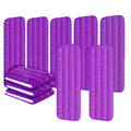 Microfiber Replacement Mop Pads, 10 Pack Reusable Wet & Dry Mop Refills for Home & Commercial Floor Cleaning, Fits Most Flat Mops, 16.5 x 4.7 Inches (Purple)