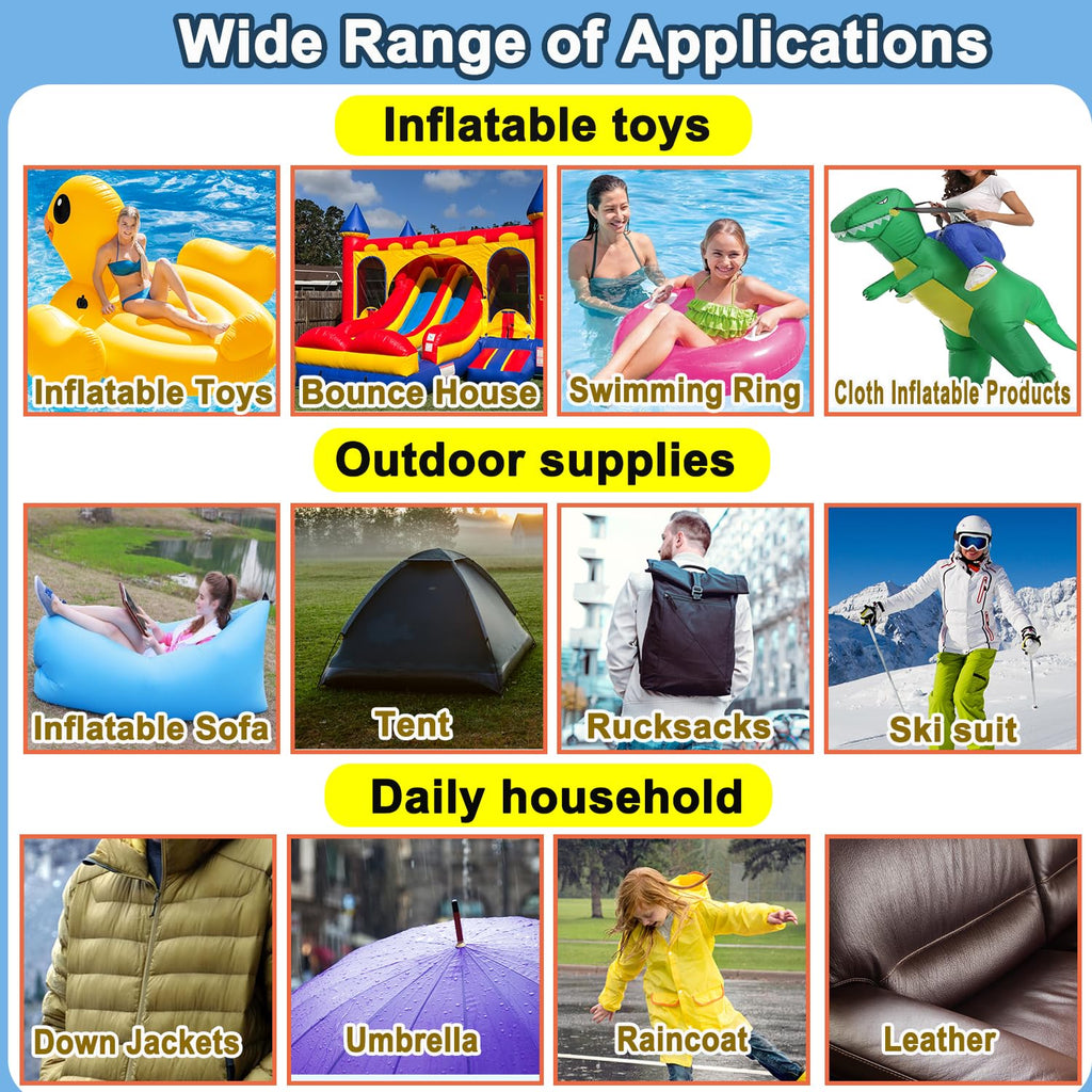 KAIHENG 4IN x 7FT Inflatable Patch Repair Kit, Waterproof TPU Air Mattress Patch Kit, Pool Repair Patch, Repair Tape for Pool Swimming Ring Pool Floats Bounce House Air Bed Tent Inflatable Toys