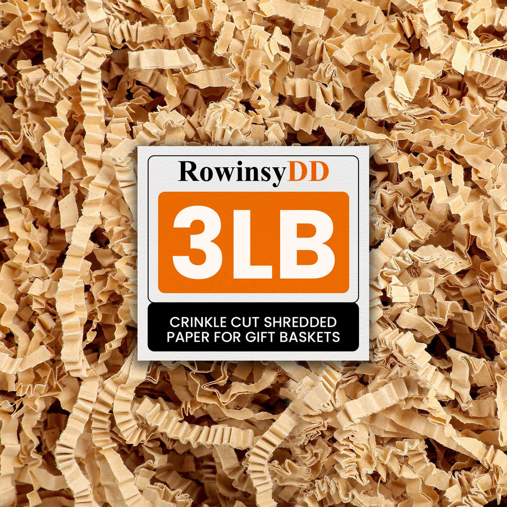 3LB White Crinkle Paper Filler, Shredded Paper for Gift Baskets Crinkle Cut Paper Shred Filler Shreded Stuffing