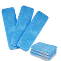 HOMEE Microfiber Mop Replacement, 6 Pack 18''x 6'' Reusable Mop Heads Replacements, Compatible with Bona Floor Care System Wet/Dry Home & Commercial, Cleaning Scrubbing Floor Mop Pad - Blue