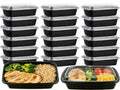 KUMD 40-Piece Set (20-Pack) 32oz Meal Prep Containers with Lids - Reusable 1 Compartment Food Storage & Freezer Containers, Microwave/Dishwasher Safe, BPA Free