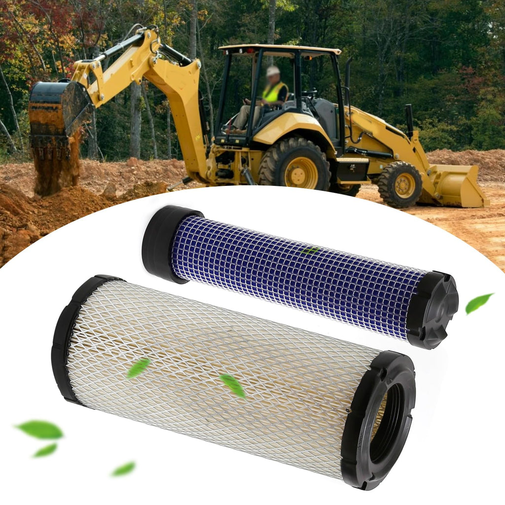 Hoypeyfiy M131802 Outer Filter & M131803 Inner Filter for Kawasaki 11013-7020 11013-7019, Kohler John Deere 25 083 01-S, Kubota TA040-93230 TA040-93220
