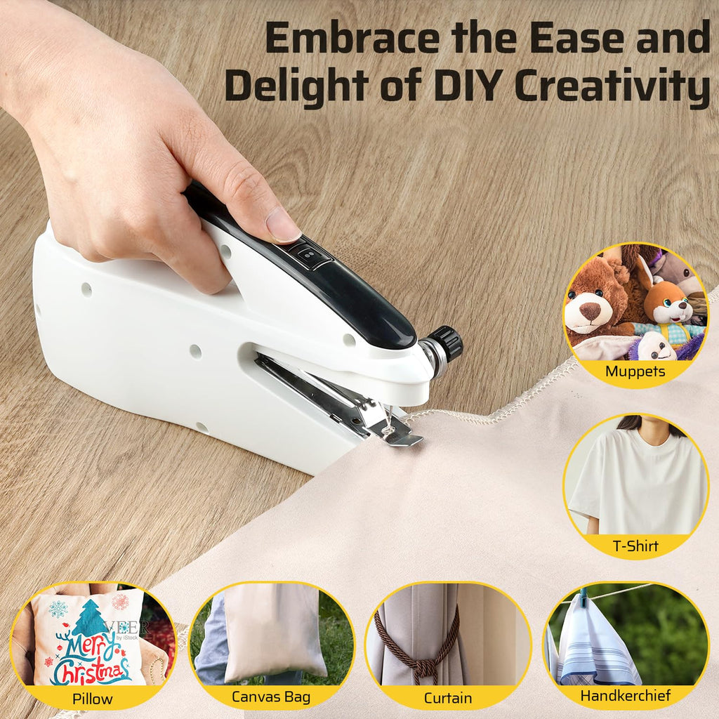 Handheld Sewing Machine, Portable Dual Speed Hand Sewing Machine for Beginners, Adults, DIY, Home, Travel