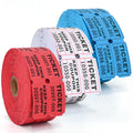 L LIKED Raffle Tickets with Consecutive Serial Numbers, 3 Rolls of 1000, 50/50 Raffle Tickets Double Roll for Events, Entry, Class Reward & Prizes (Red+Blue+White)