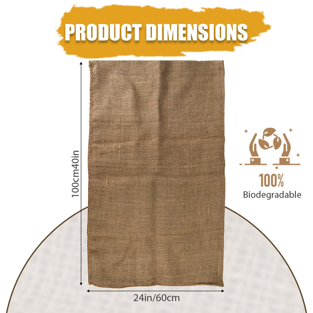 HAMBOLY 5 Packs Large Burlap Bags 24" x 40" Potato Sacks Reusable Storage Bags Races Game Bags