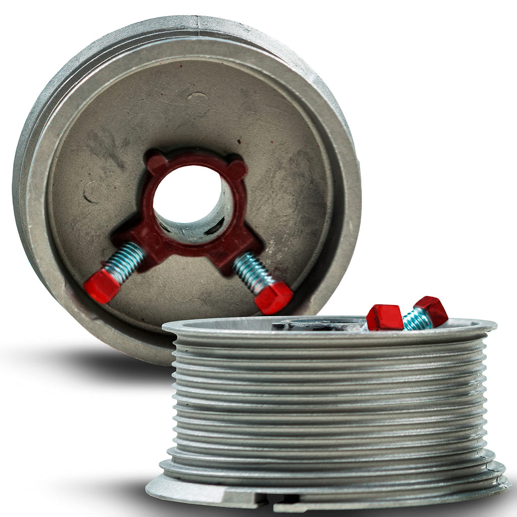 Garage Door Cable Drums Pair, Standard Lift 400 8 Garage Door Replacement Parts for Up to 8 ft High Doors, Aluminum Cable Drum 530 lb Capacity
