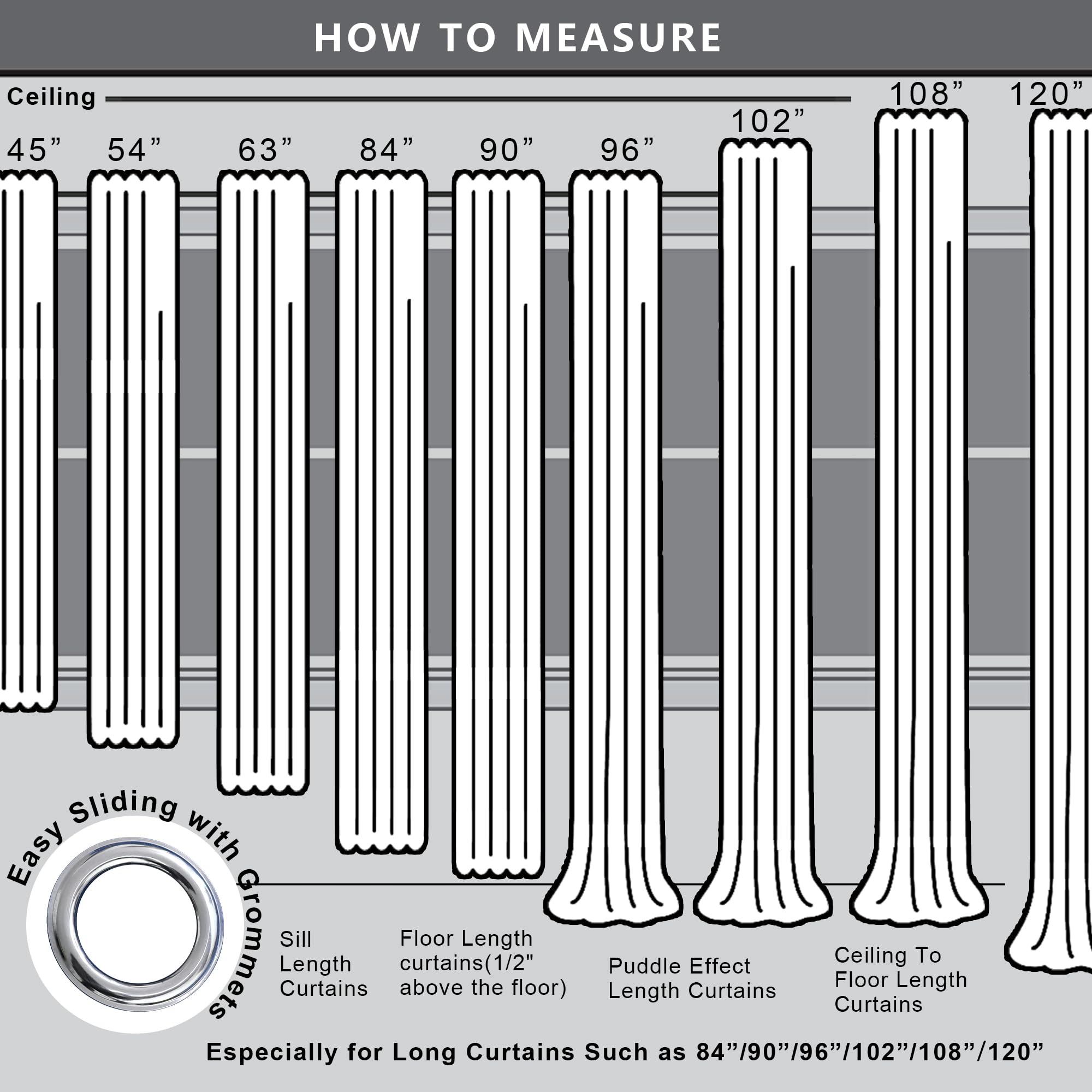 Blackout Curtains 84 Inch Long for Bedroom 2 Panels, Rideaux Opaques 2 Panneaux, Black Out Room Darkening Thermal Insulated Curtain Drapes for Living Room, Rideau Opaque Salon