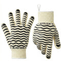 Oven Gloves, 932°F Heat Resistant Gloves, Oven Mitts with Fingers, Grill Gloves Heat Proof for Men Women, BBQ Gloves Silicone Grip, BLUESTEER Fireproof Gloves for Kitchen Cooking, Grilling, Baking