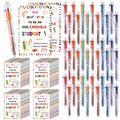 72 Pcs End of Year School Gifts 6 in 1 Multicolor Ballpoint Pen Cards from Teacher Include Multicolor Retractable Ballpoint Pens Greeting Cards for Home Office learners Graduation Party Supplies
