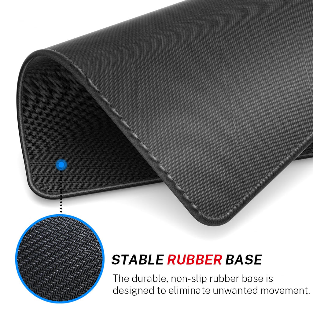 MROCO Mouse Pad 6 Pack [30% Larger] with Non-Slip Rubber Base, Premium-Textured & Waterproof Mousepad Bulk with Stitched Edges for Computer, Laptop, Office & Home, 11 x 8.5 inches, Black