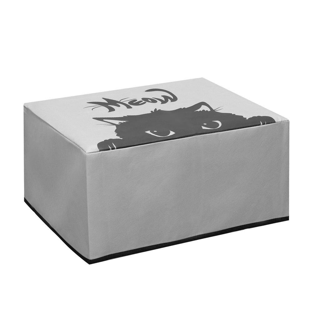 kwmobile Dust Cover Compatible with Epson EcoTank ET-2850 / EcoTank ET-2856 / Home XP-5200 - Printer Case - Grey/Black - Meow Cat