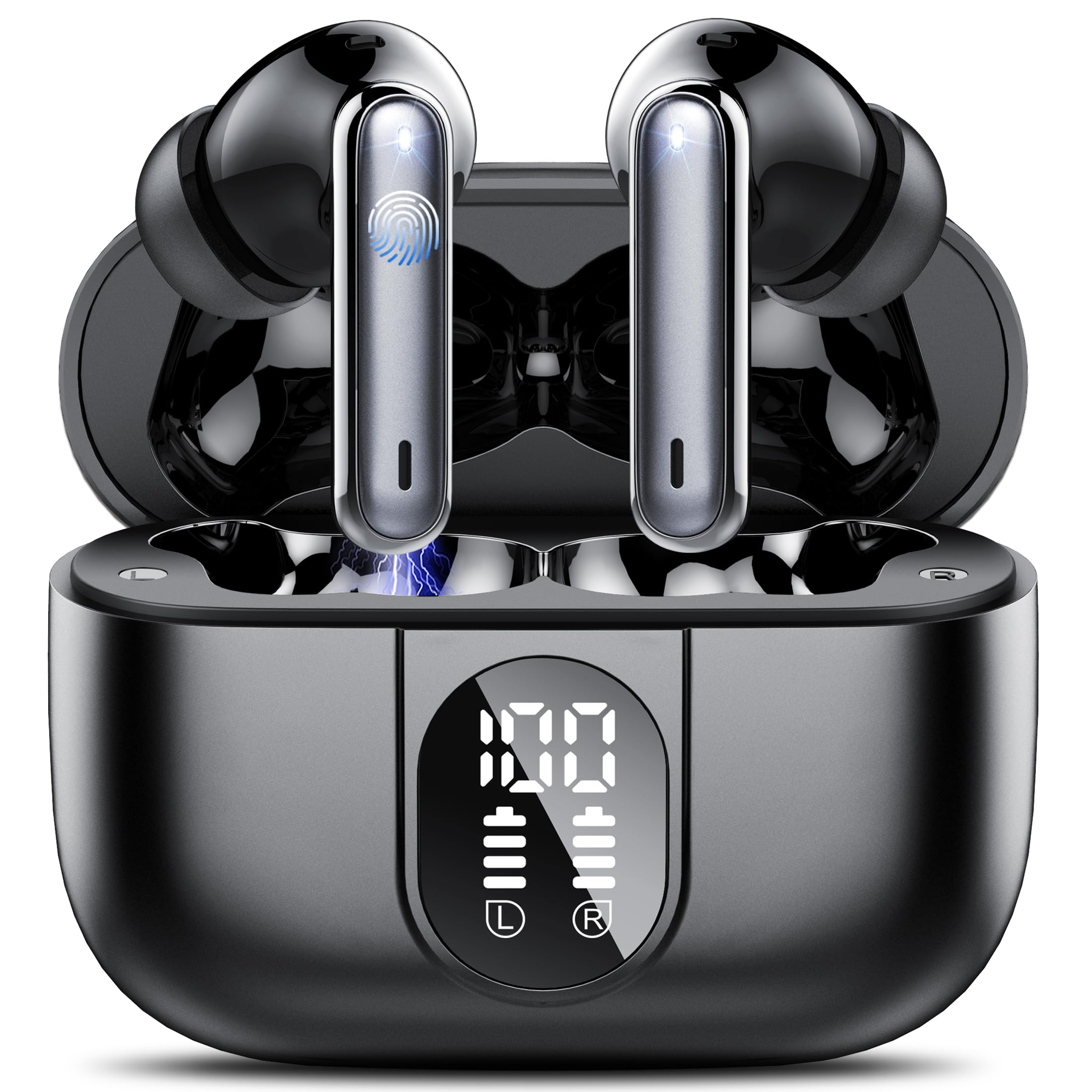 AI Language Translator Earbuds Real Time, 3 in 1 Simultaneous Interpretation Translator Earbuds with 164 Languages/6 Translation Modes, 40H Translation Headphones with ENC Mic Business/Learning/Travel