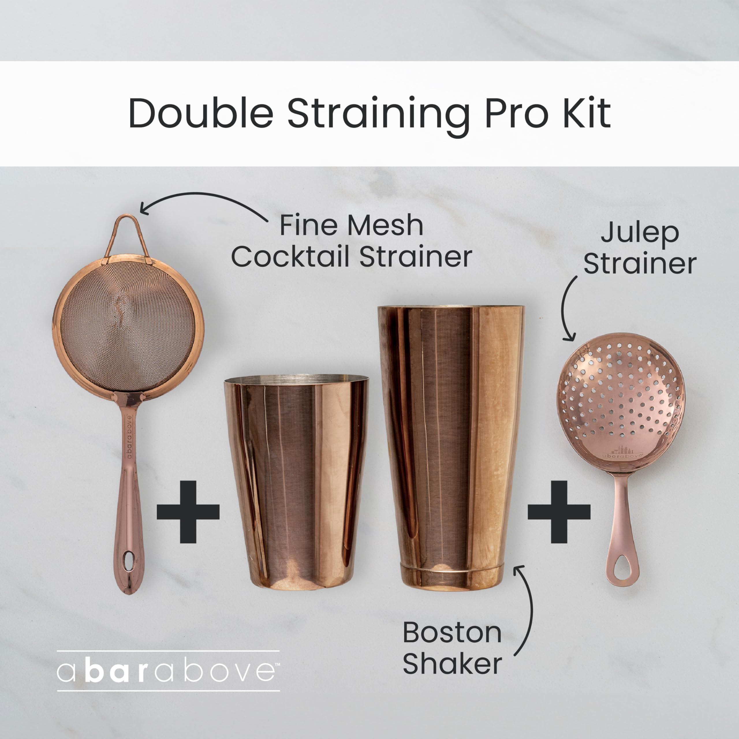 A Bar Above Professional Boston Shakers Set - 18oz Weighted & Unweighted Cocktail Shaker Set For Bartenders - Pro Bar Shaker Made from Premium Stainless Steel 304. Essential Bar Tools For Drink Making