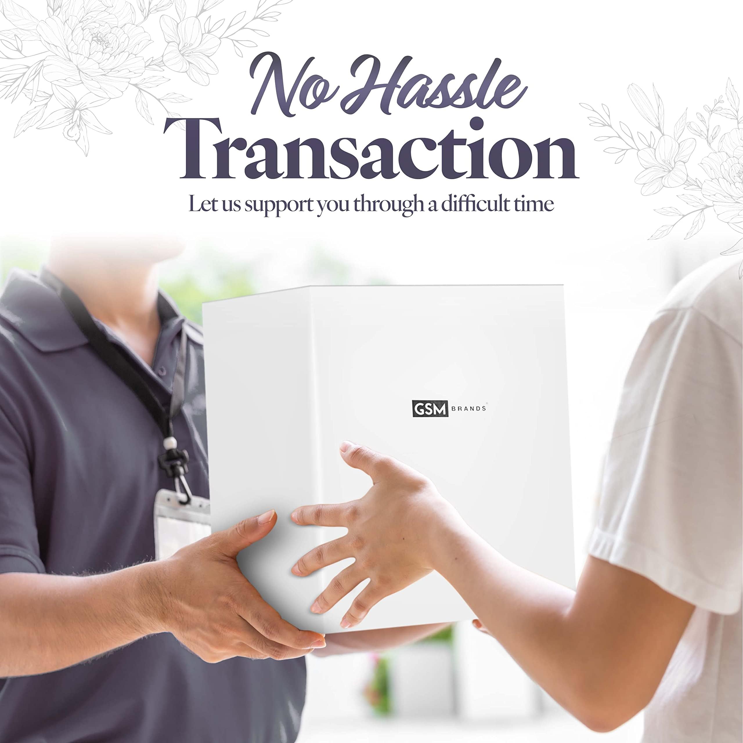 Cremation Urn for Adult Human Ashes - Large Handcrafted Funeral Memorial with Striking White (Pearl) Design (Aluminum - 10 Inch Height x 7 Inch Width)