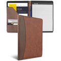 Samsill Two-Tone Padfolio, Resume Portfolio, Business Portfolio, with 8.5 x 11 Writing Pad, Brown and Dark Brown