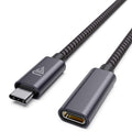 Faracent USB C Extension Cable, (10ft/3m) USB 3.2 Gen 2 Data 4K Video Male to Female Extender for iPhone 16/15, Galaxy S24/S23/S22, MacBook Air/Pro, iPad mini/Pro, Surface, Mag-Safe and More- Grey