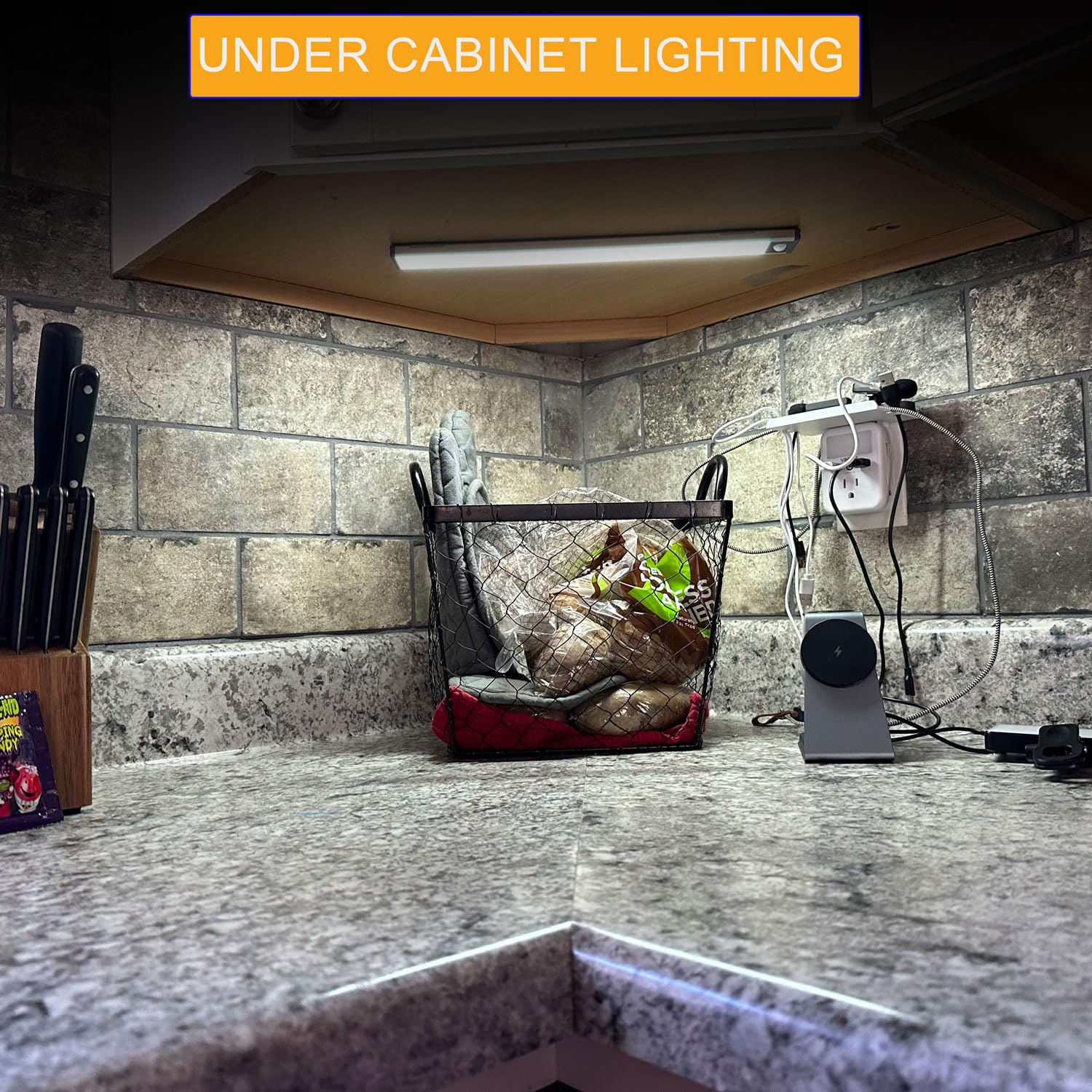 Ultra-Bright 70LED Motion Closet Lights 2000mAh Rechargeable Large Battery Powered Long Lasting Wardrobe Lighting. Cordless Sensor Lamp for Kitchen Under Cabinet, Counter, Pantry. 6000k Cool White