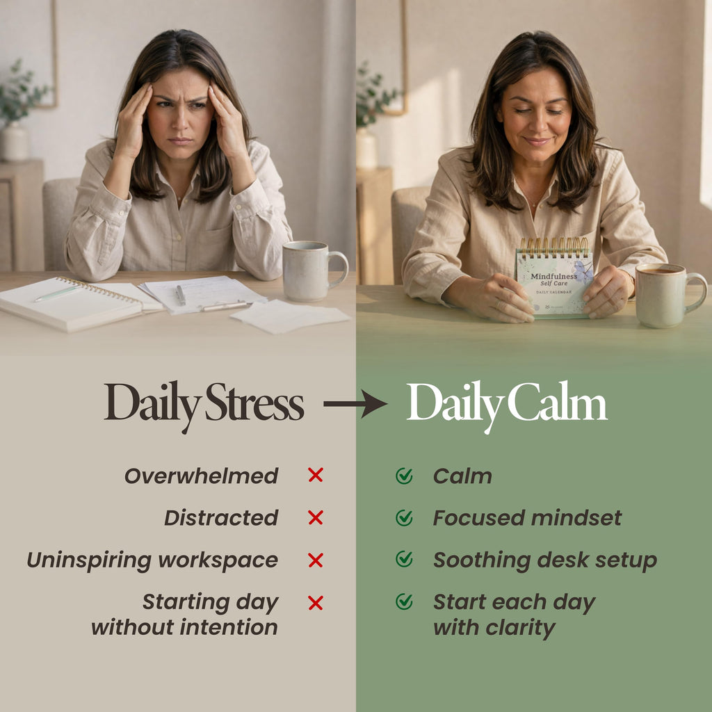 MESMOS 366 Daily Self Care Quotes Mindfulness Perpetual Calendar, Cute Office Desk Decor Women, Desk Decorations Accessories for Women Office, Motivational & Inspirational Gifts
