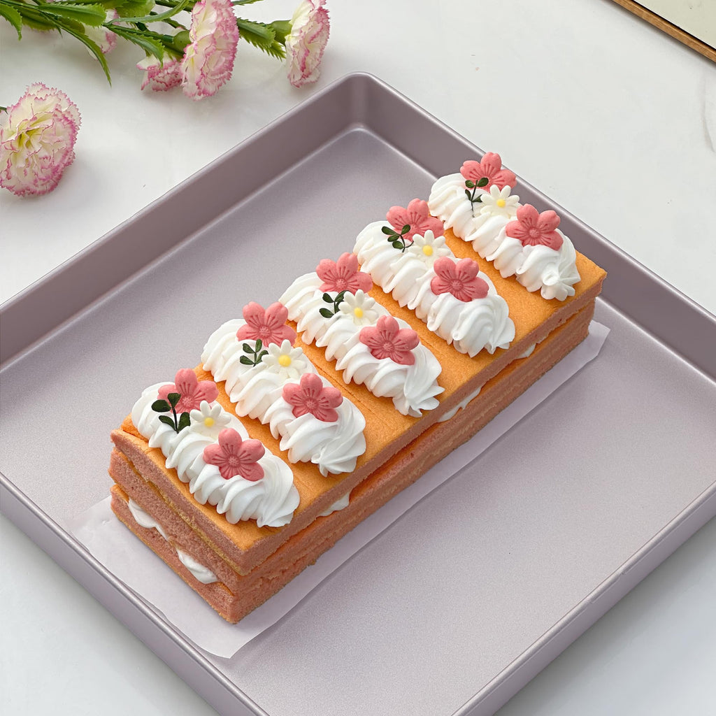 Bakeley Baking Sheet Pan, 11-Inch Baking Sheet Pan Non-Stick Square Baking Pan Jelly Roll Bakeware for Oven Roasting 11.2" × 11.2" × 1.38" (Champagne Gold)