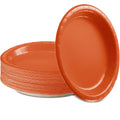 Paper Dinner Plates Orange, 8 1/2 Inches Paper Plates Disposable, Strong and Sturdy Disposable Plates for Party, Dinner, Holiday, Picnic, or Travel Party Plates, Pack of 50 - by Enday