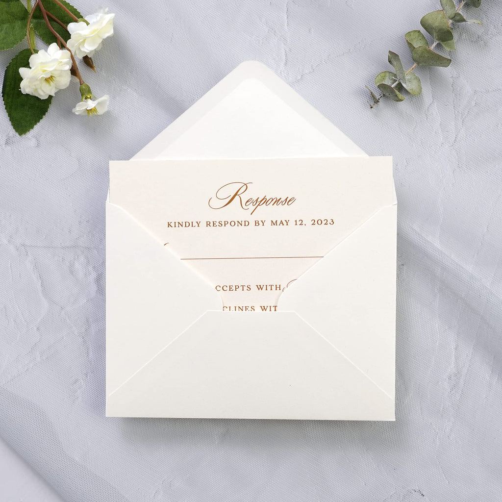 PONATIA 50 Pack A1 Envelopes, 3.62 x 5.2'' Ivory Envelopes Perfect for Weddings Cards, RSVP Cards, Response Cards, Baby Showers, Thank You Notes, Photos and any 3.5x5" inserts