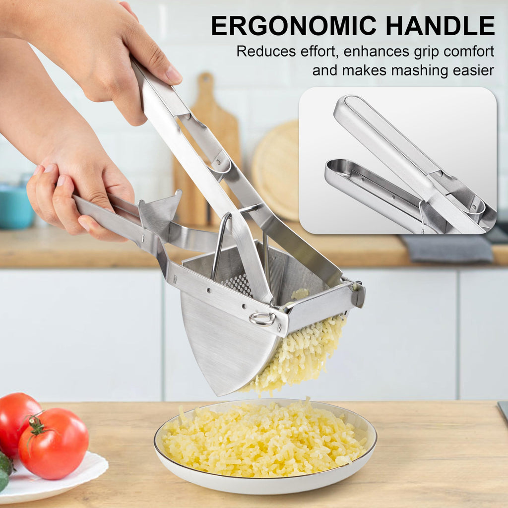 MyLifeUNIT Potato Ricer, Stainless Steel Potato Masher & Squeezer, Extra Large Capacity Ricer for Mashed Potatoes, Ergonomic Comfort Grip