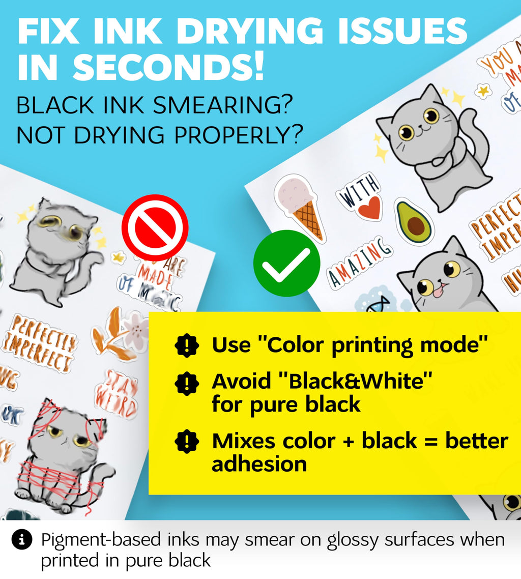 95% Clear Sticker Paper for Inkjet Printer and Laser – 20 Sheets, 8.5x11 Transparent Sticker Paper, Printable Vinyl, Waterproof Clear Labels for DIY Stickers & Decals