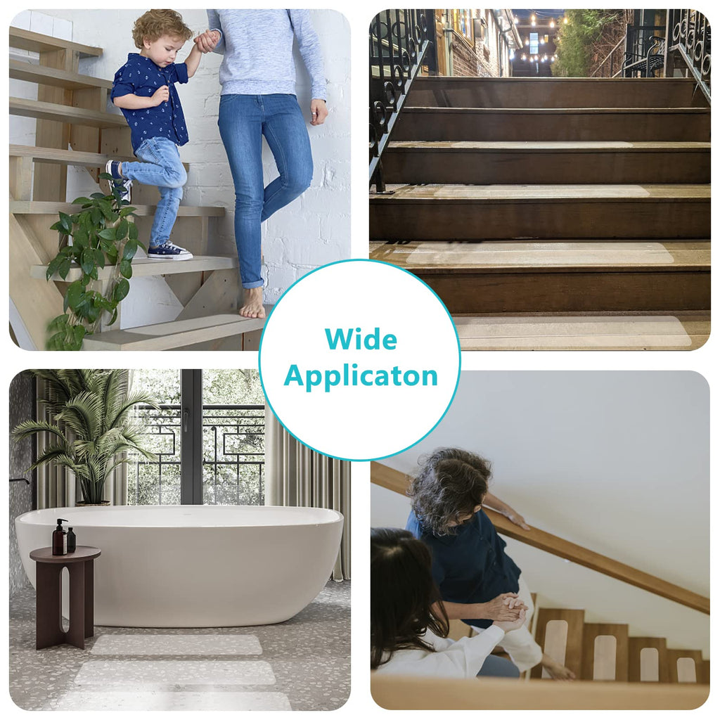 COSIMIXO 6" x 33Ft Clear Anti Slip Tape Waterprooft, Non-Slip Stair Treads Tape Traction, Boats, Stairs, Transparent, Soft, Comfortable for Bare feet