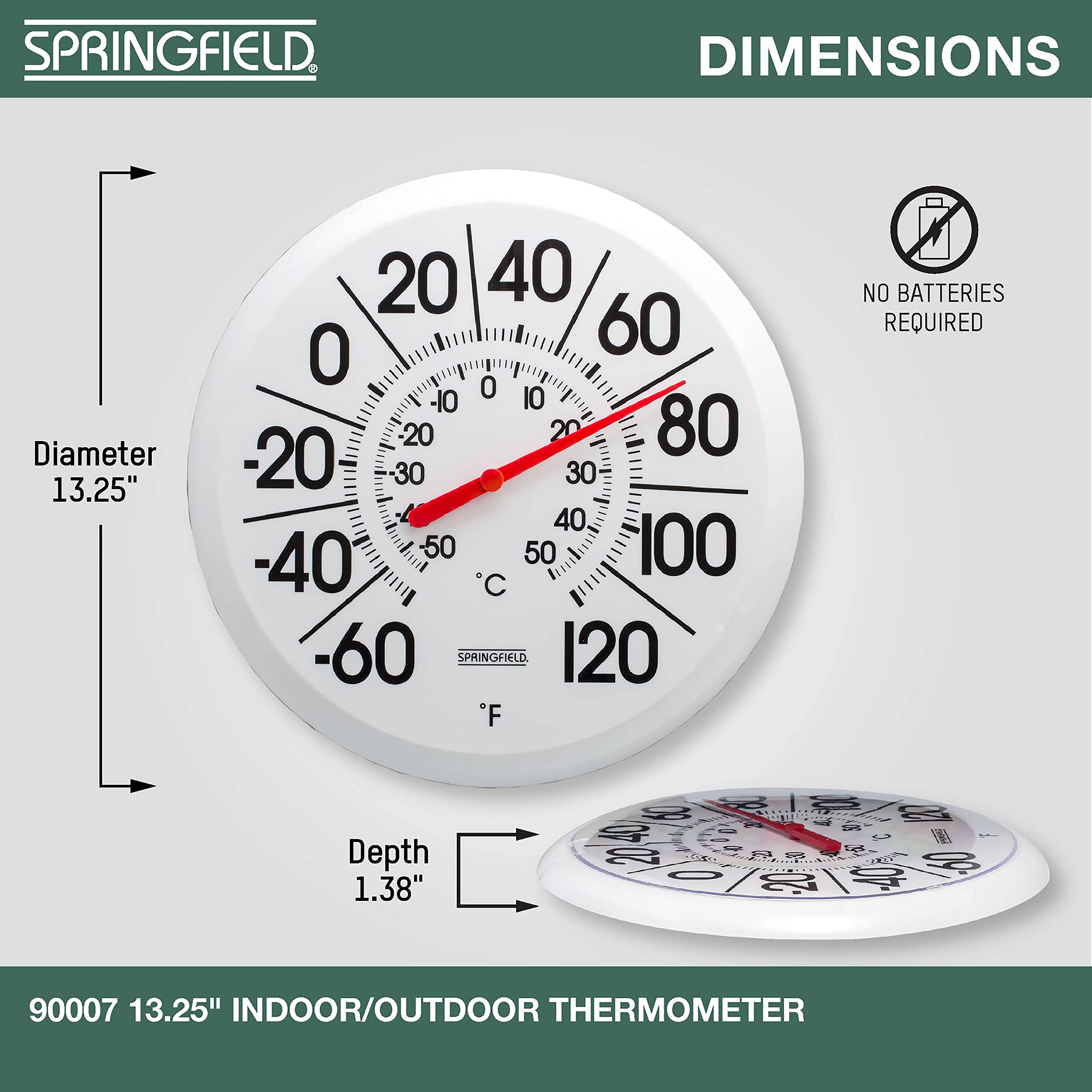 Springfield TAP90007, Big and Bold Thermometer