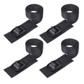 Ayaport Lashing Straps with Buckles Adjustable Cam Buckle Tie Down Cinch Strap for Packing Black 4 Pack (0.75'' x 48'')