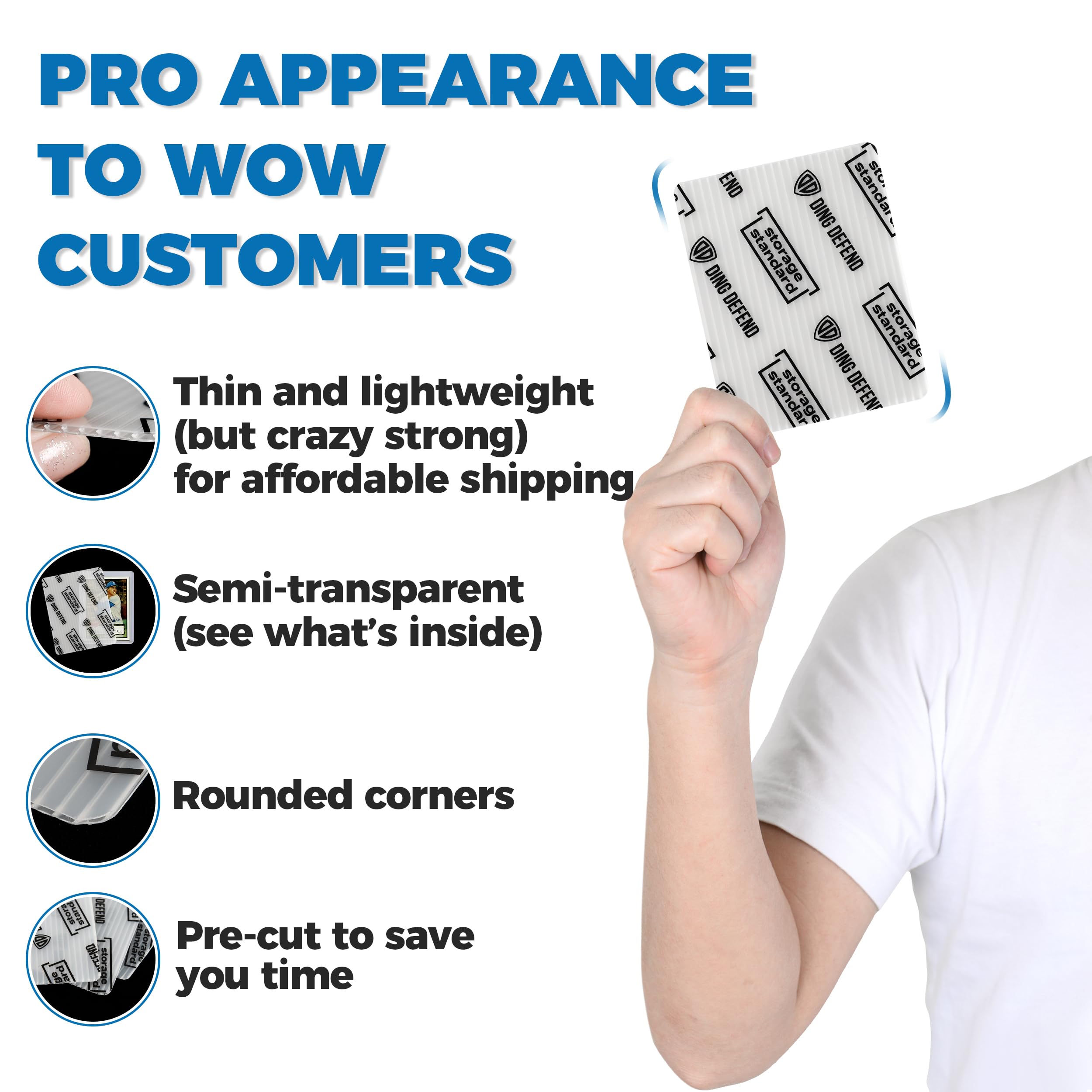 Trading Card Shipping Protectors - Premium Ultra Strong Plastic Inserts - 110 Pack - 3.5'' x 4.5''