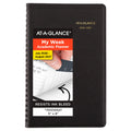 AT-A-GLANCE Planner 2026-2027 Weekly Academic 14-Month July-August Hourly Appointment Book, 5" x 8", Black (7010105)