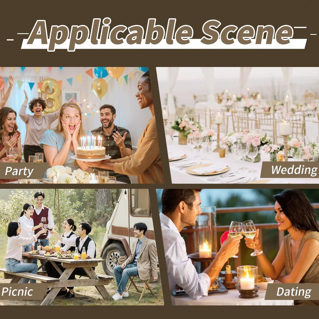 12 Piece Adjustable Tablecloth Clips with Strong Clamping Force to Prevent Slippage. Damage-Free Table Cloth Holder Clips , Easy to Install, Suitable for Tables with Thickness Between 0.4-1.96 Inch.