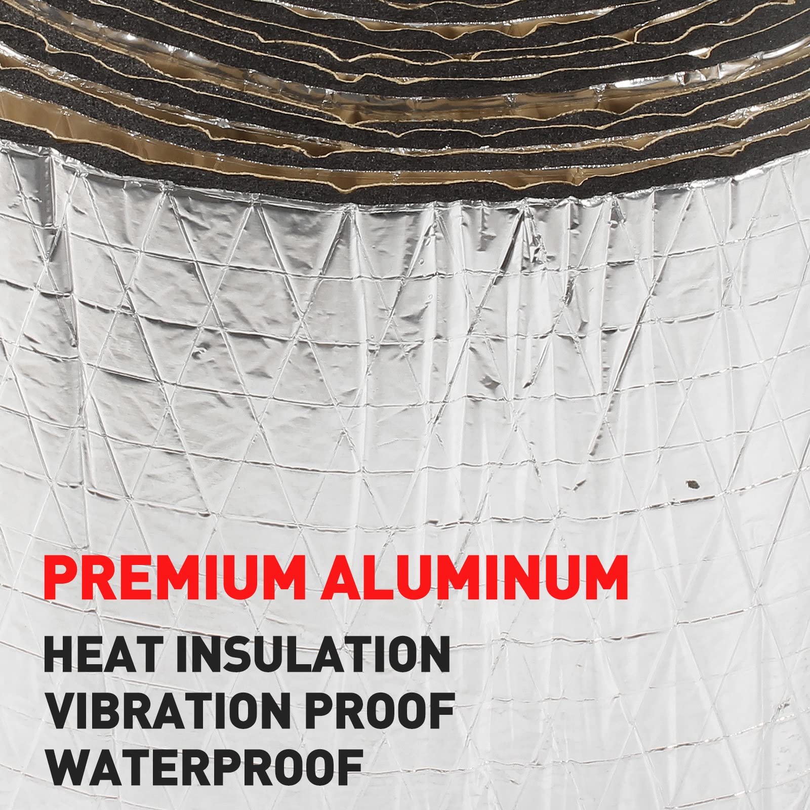 Halero Pipe Wrap Insulation 1/5 Inch Thick Pipe Insulation High Density Waterproof Foam Tape with Self Adhesive Application for Hot or Cold Pipe 26FT Length× 6 Inch Width
