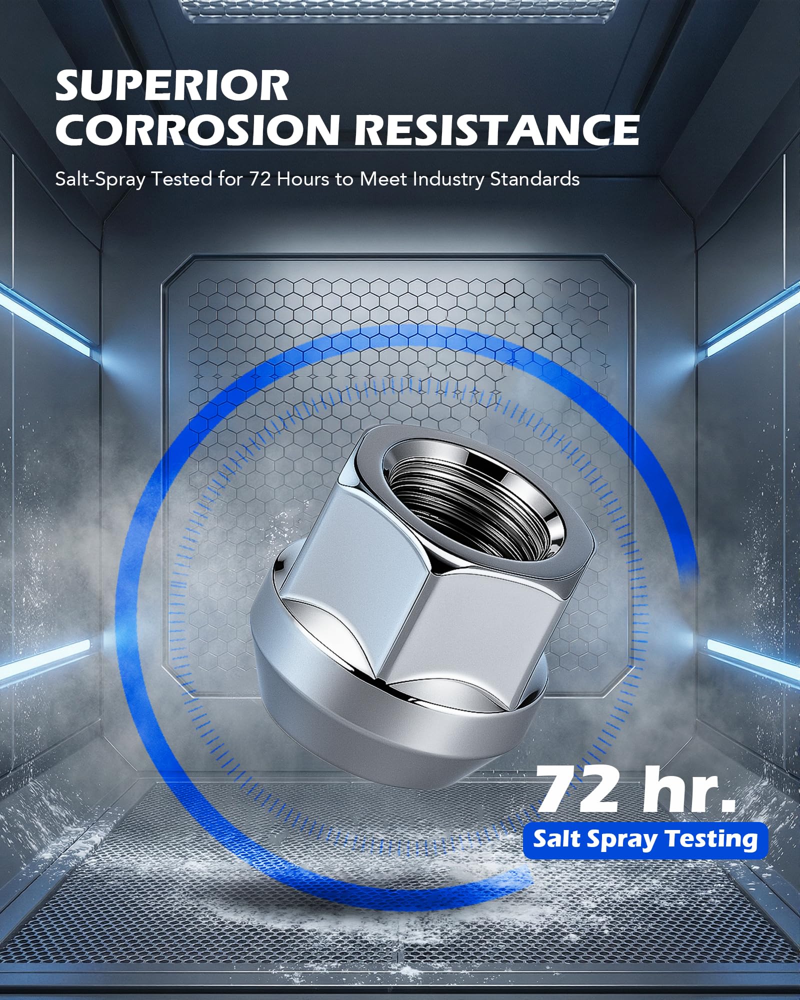 Orion Motor Tech 1/2"-20 Open End Lug Nuts, 3/4" 19mm Hex 0.84x0.9 in. Chrome Plated Wheel Lug Nuts Compatible with Dodge Dakota Ramcharger Ford Bronco Explorer F-150 Jeep Wrangler, Set of 20