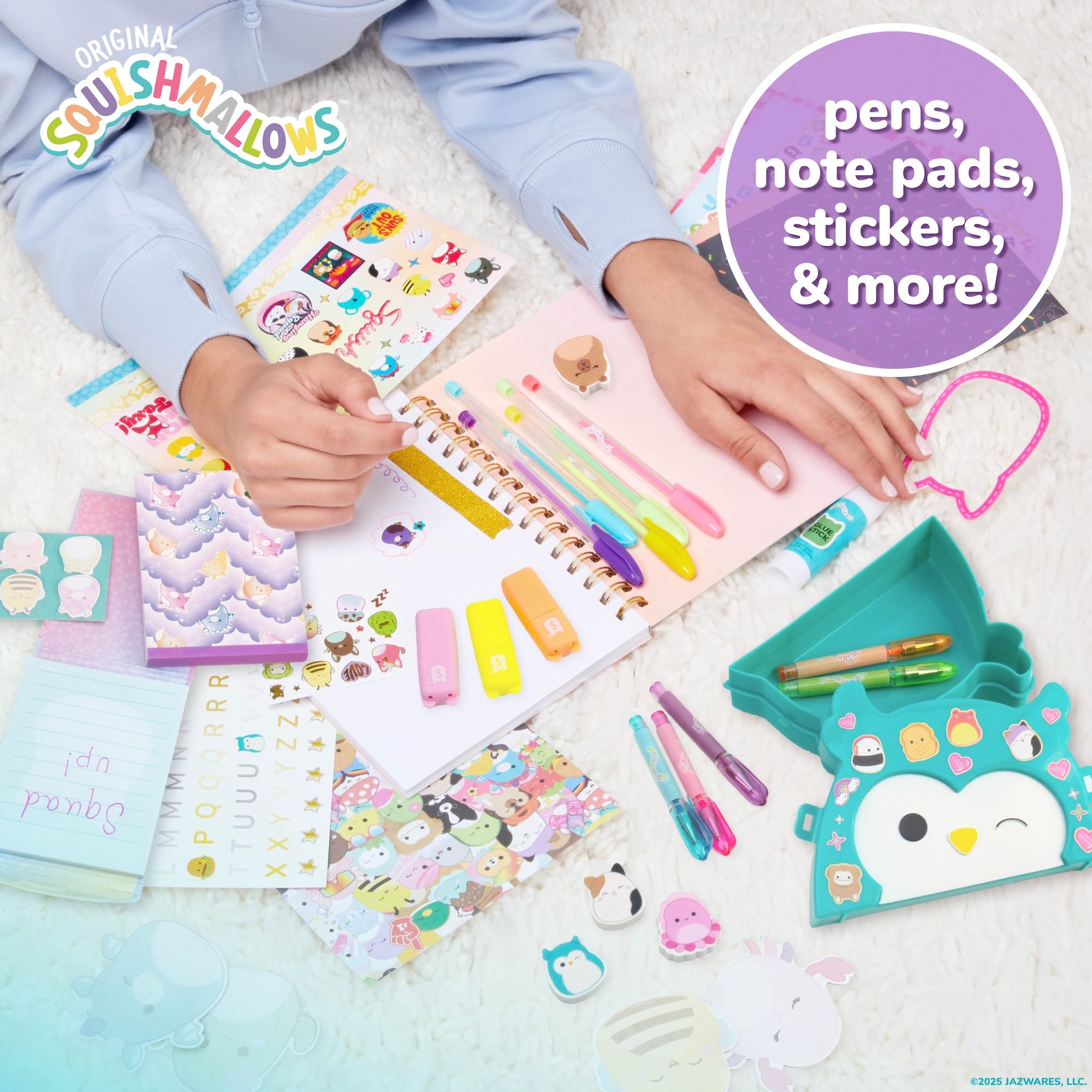 Original Squishmallows Mini Squish Squad Collection, Stationery Set, Over 750 Pieces