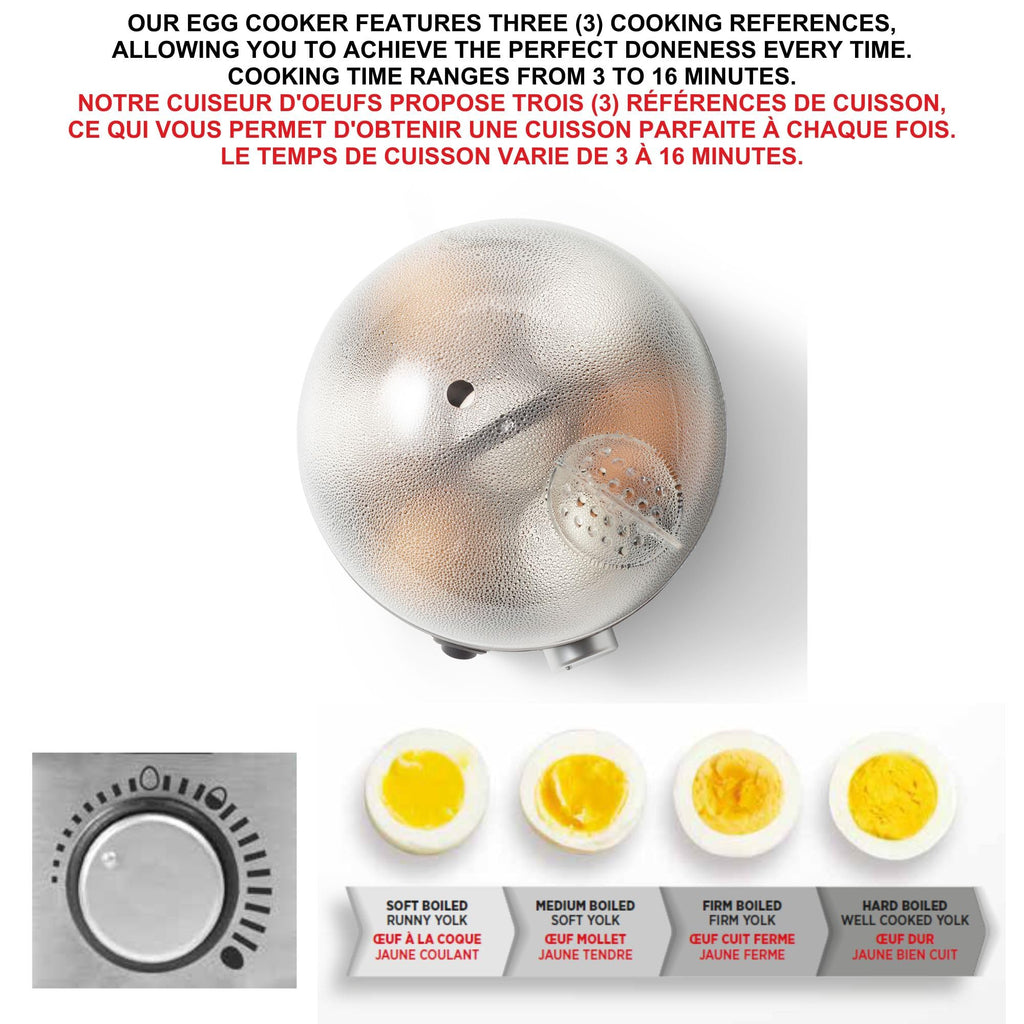 Starfrit 7-Egg Cooker with Measuring Cup - Dry Boil Protection - 3 Settings
