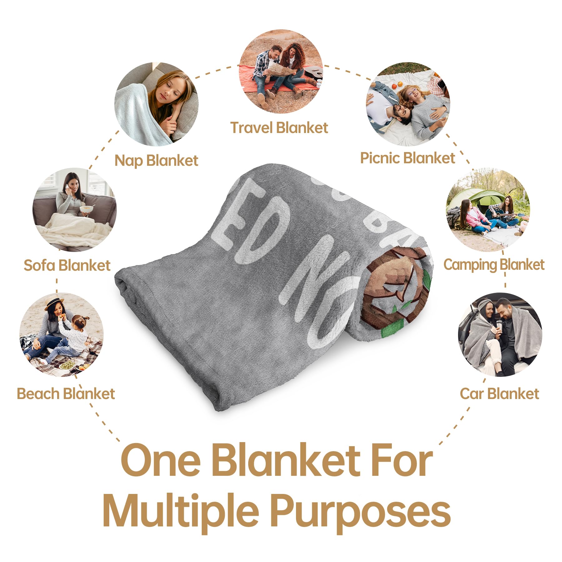 Encoink Funny Graduation Gifts for Her & Him, Practical Throw, College Graduation Gifts for Women & Men, Nurse, Congrat Grad Gifts for Master Degree, High School, PHD, Sloth Blanket, Gray(50 * 60)