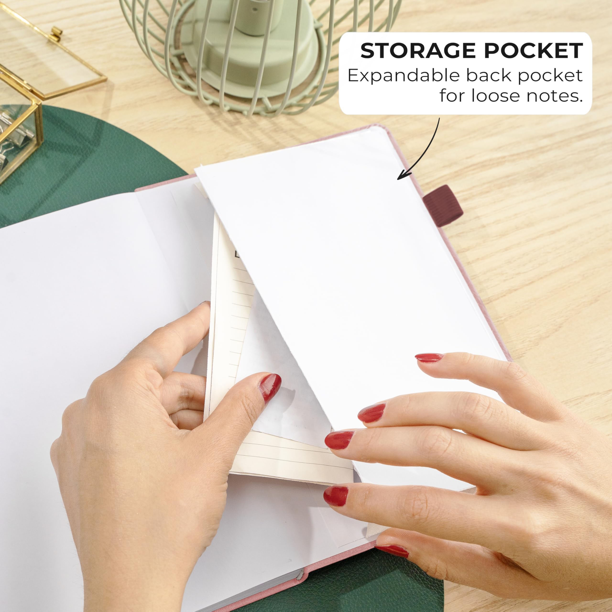 Clever Fox Dotted Journal 2.0 – Compact Planning and Sketching Dot Grid Notebook 120 GSM Thick, No-Bleed Paper – Planner with Pen Loop, Pocket, Ribbons, Stickers – A5 – Rose Gold