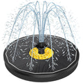 Yzert Solar Bird Bath Fountains, Upgraded Glass Panel Solar Fountain Pump for Bird Bath Small Ponds Pool Outdoor, 3.5W Solar Water Fountain with 4 Fixed Pipes 7 Nozzles(Black)