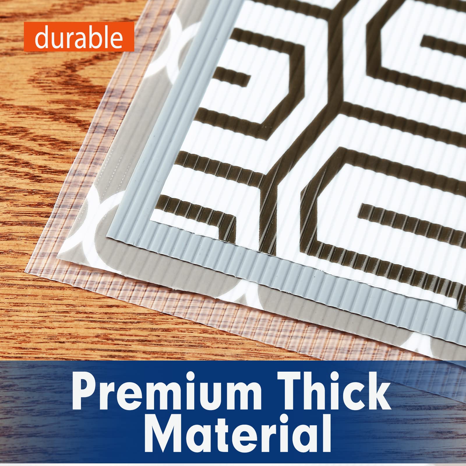 Shelf Liner, Drawer Liner, 12 Inches x 20 FT Cabinet Liner for Kitchen Cabinets Non-Adhesive Shelf Liners, Waterproof Shelf Paper with Non-Slip, Durable Liners, Clear
