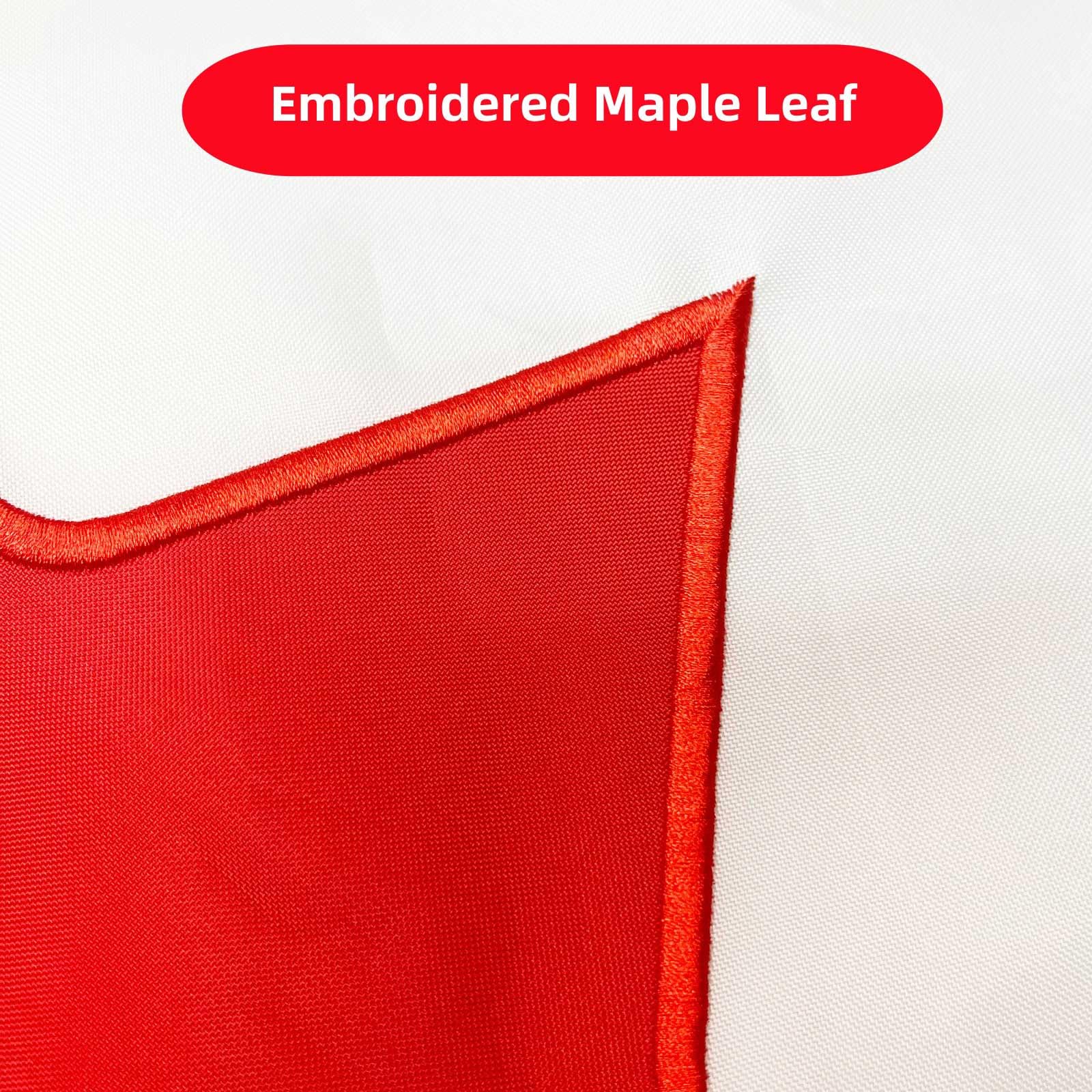 Canada Flag, 3X6 Ft Premium Canadian Flags - Embroidered Maple Leaf & 220D Heavy Duty Durable Oxford Nylon Canadian National Flag Drapeau for Outdoor Indoor Home Garden Yard Decor