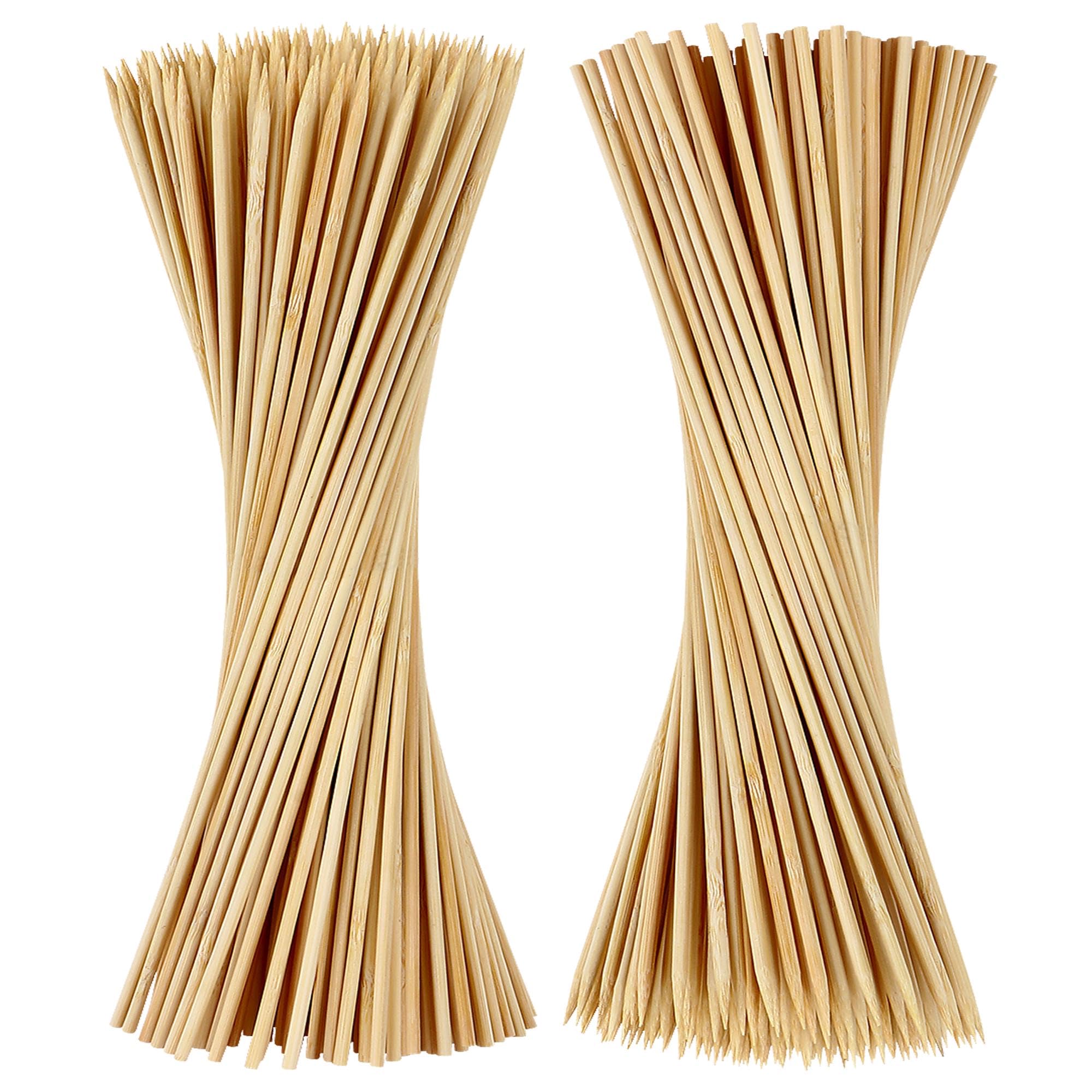 200 Pcs Bamboo Wooden Skewers - 40cm Marshmallow Roasting Sticks & Barbeque Skewers for Campfire - Authentic Bamboo Sticks & Smores Sticks for Grilling Hotdogs, Kabobs, BBQ, & More 16 Inch