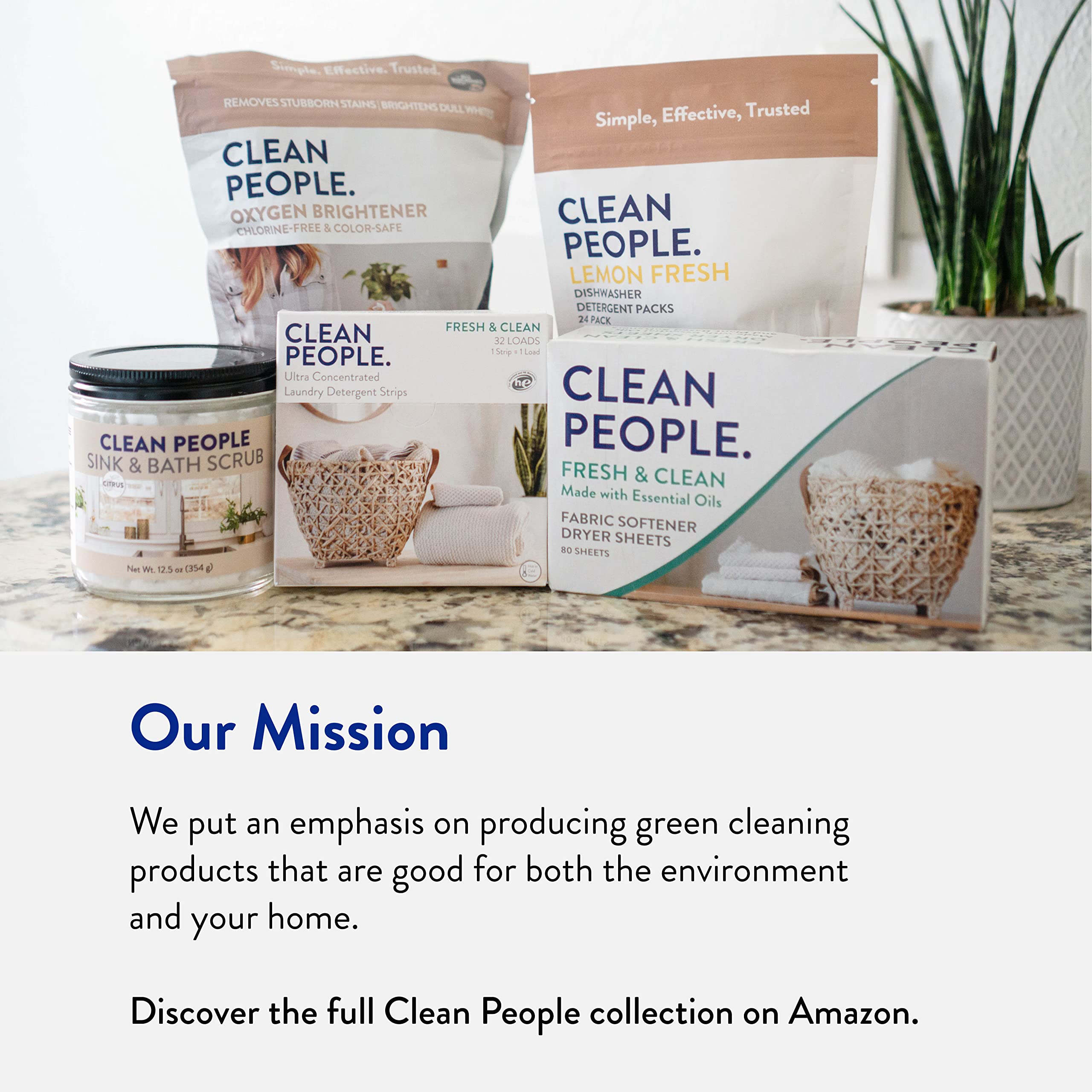 The Clean People Fabric Softener Sheets - Dryer Sheets - Softens & Removes Static Cling - Vegan Laundry Softener, Essential Oils - Fresh Scent 240 Pack