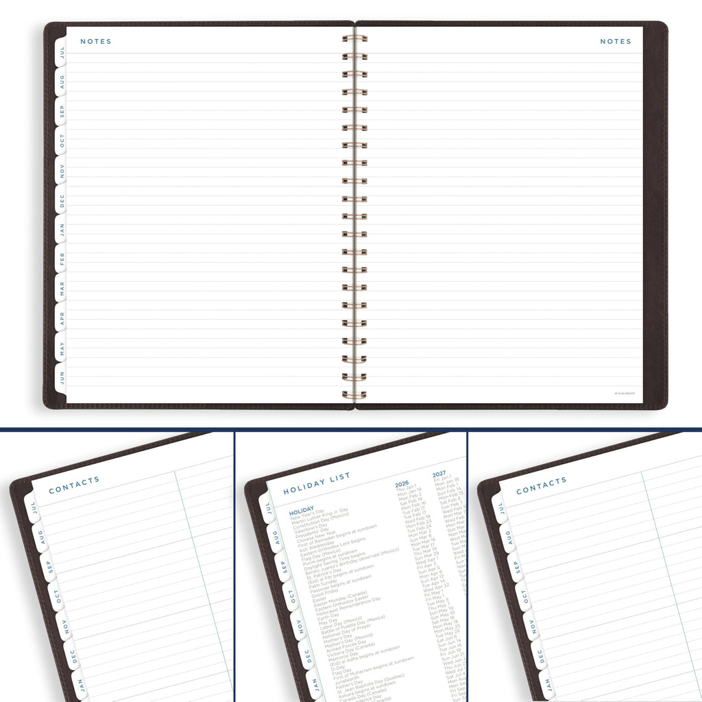 AT-A-GLANCE Planner 2026-2027 Weekly & Monthly Academic 13-Month July-July, 8-1/2" x 11", Signature, Brown (YP905A09)