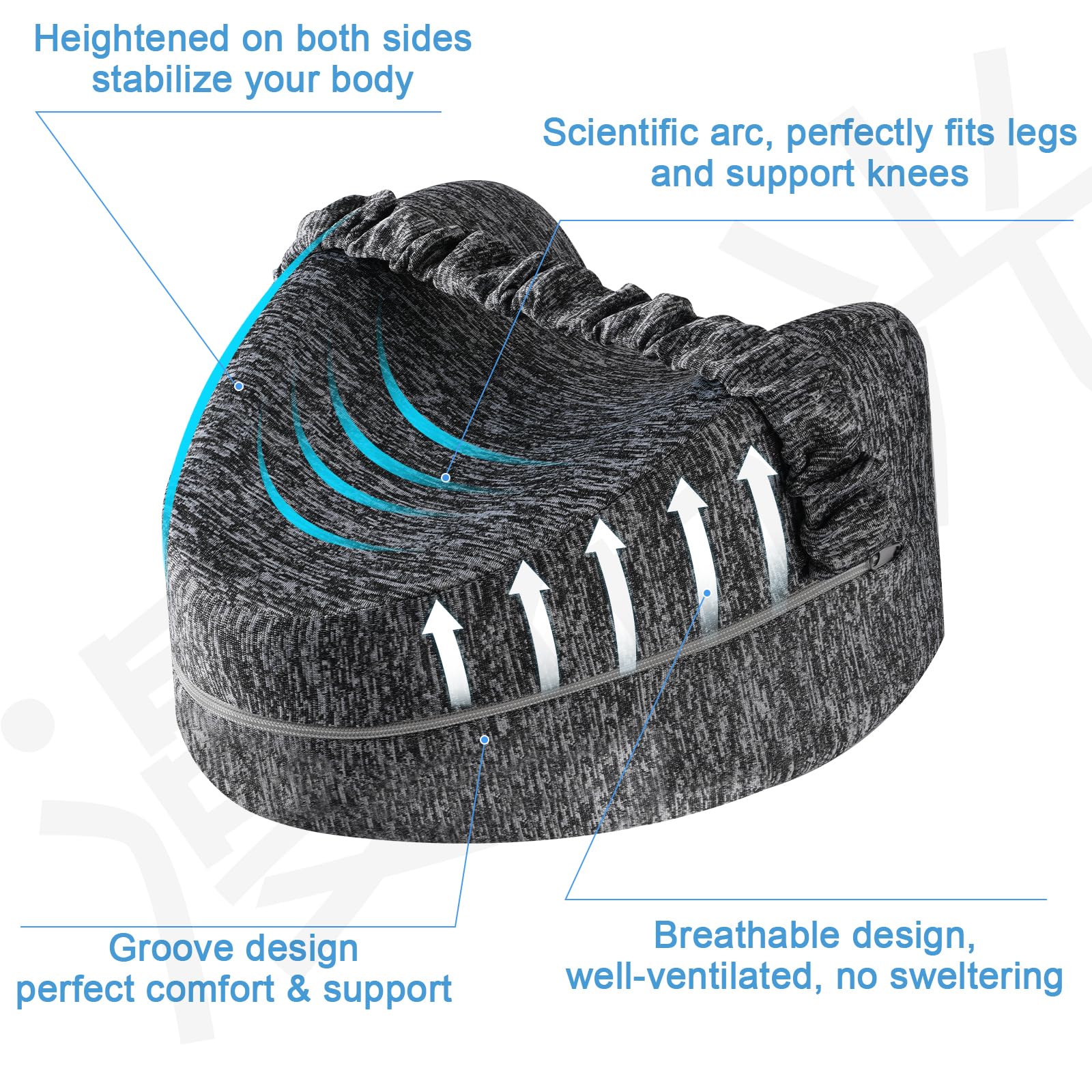 ZJZ Knee Pillow for Side Pillow, Memory Foam Knee Pillow, Suitable for Relieving Leg, Back, Knee Pain, improving Sleep Quality, Butterfly Side Pillow Leg Pillow