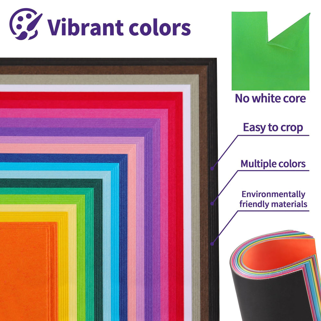 Colored Cardstock - 12 x 12 inch / 100 Sheets / 20 Colors Paper 65lb 180g UAP10