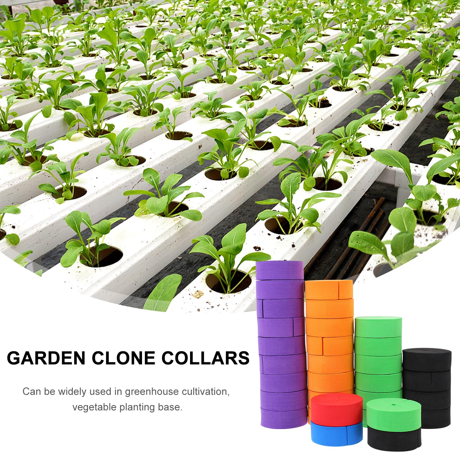Yardwe 50Pcs Garden Clone Collars Clone Machine Inserts with Spokes for Plant Cutting Rooting Germination (Random Color)