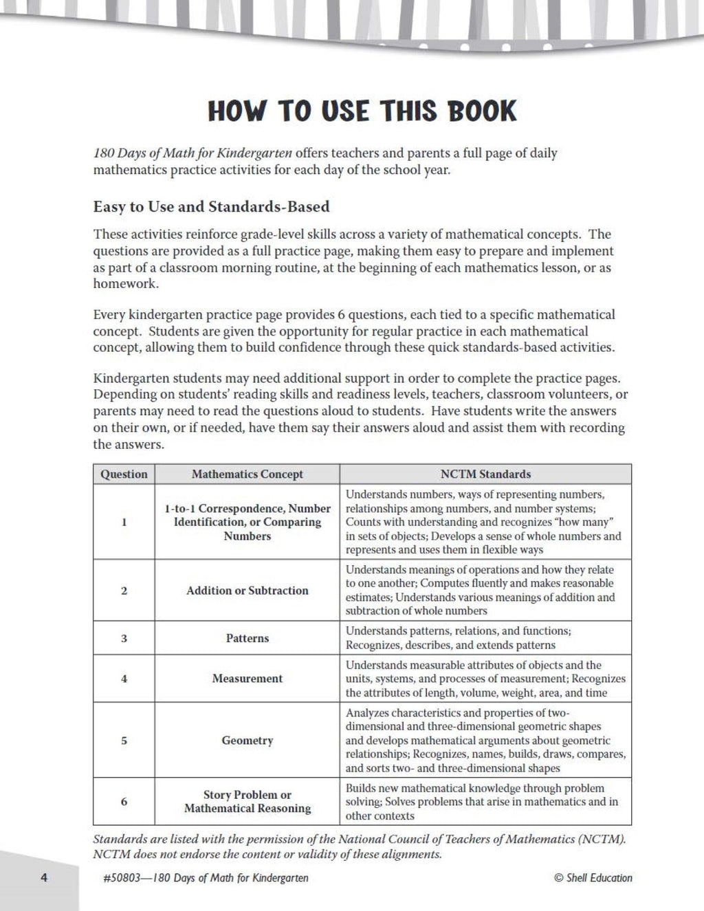 180 Days™: Math for Kindergarten: Practice, Assess, Diagnose