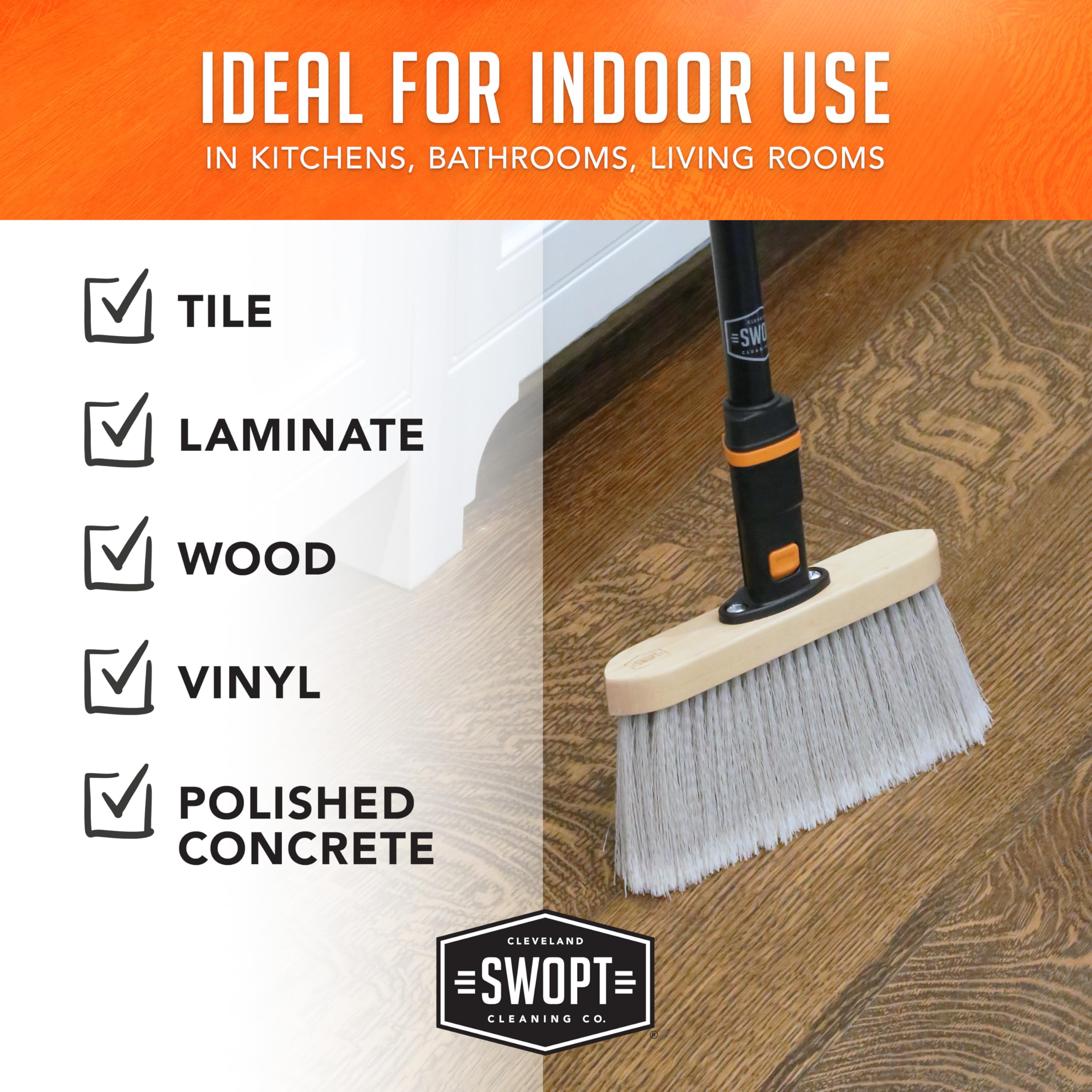 Swopt 5120C6 Premium Smooth Surface Straight Broom Head